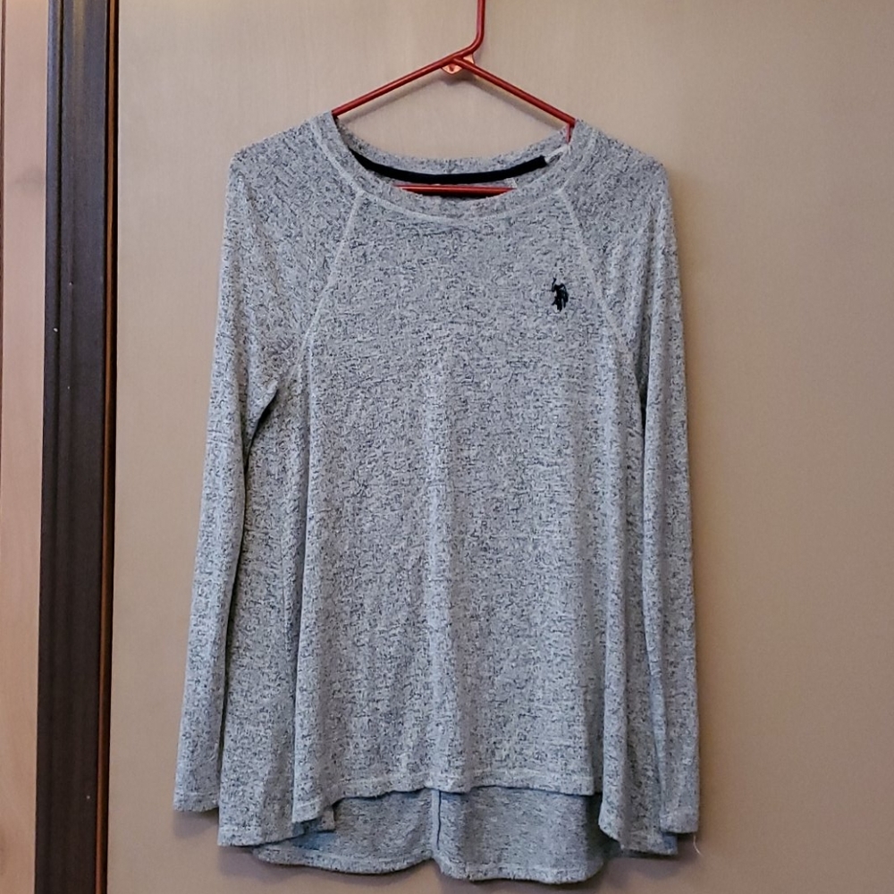 Gray women's polo